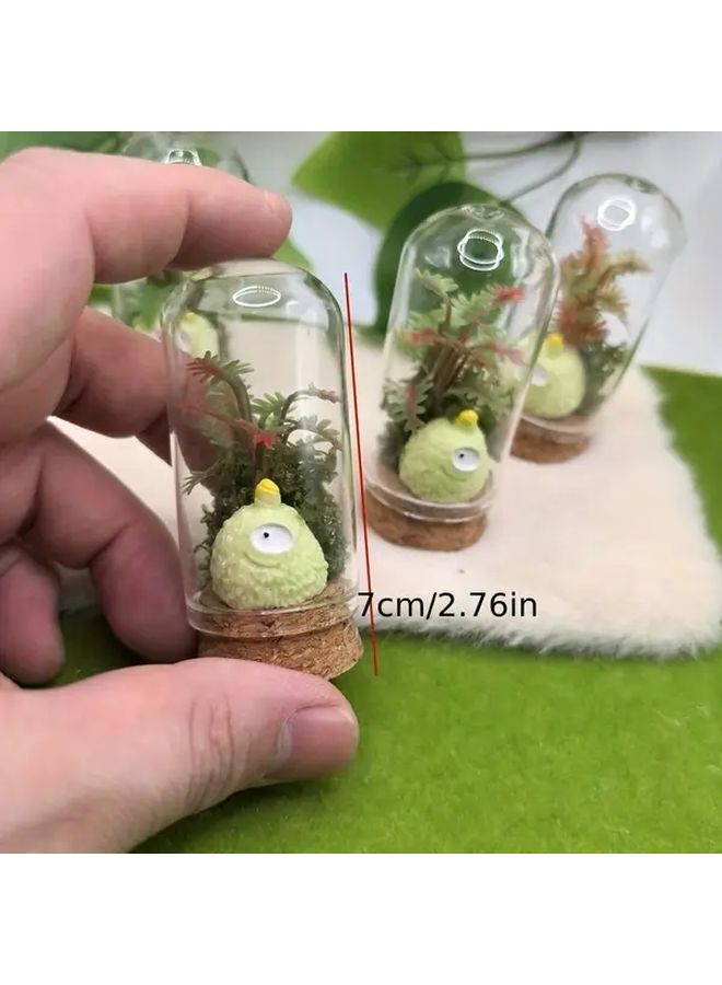 1pc Festive Green Animal Decoration in Glass Jar for Home Holiday Christmas Gift - Image 3